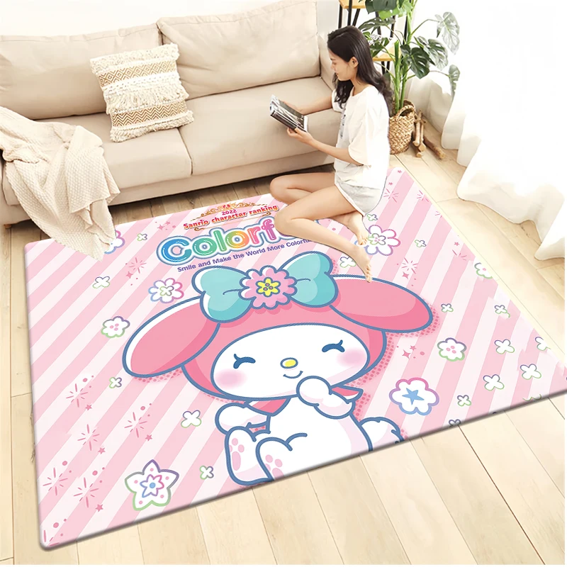 MINISO&Sanrio My Melody HD Printing Carpet.Living Room,Bedroom,Decoration,Picnic,Camp,Kitchen,Crawling Mat.bathroom Door Rug