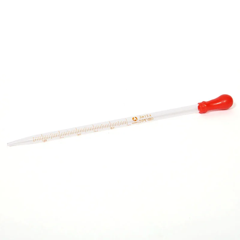 Eye Dropper Laboratory Equipment Thick Glass Pipette Glass Transfer Pipettes 0.5ml/1ml/2ml/3ml Sizes Liquid Dropper