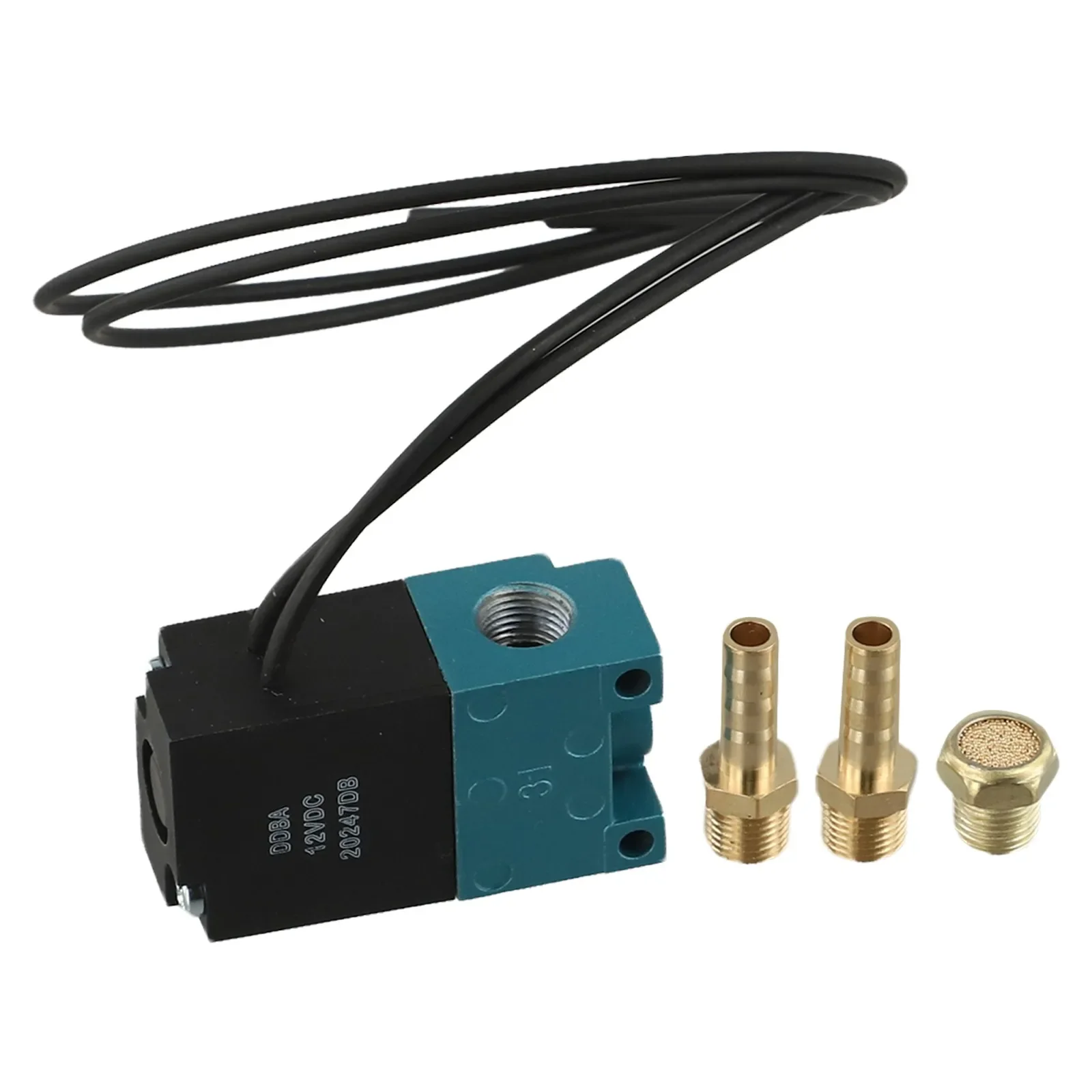 Turbocharger Boost Control Valve 3 Port 12V 5 4W Electronic Solenoid Valve With Brass Fittings For Enhanced Boost Management
