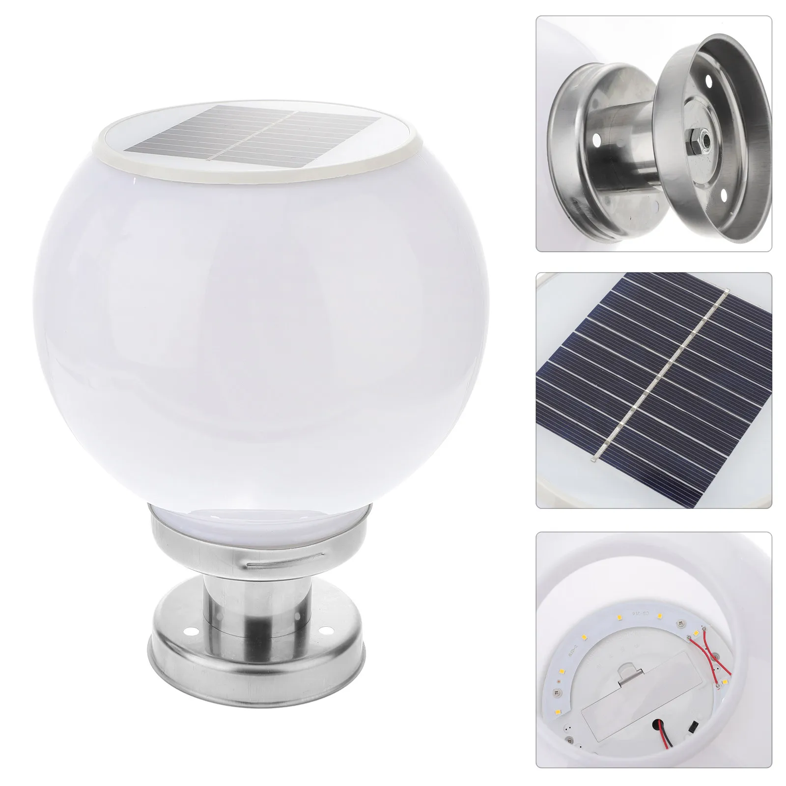 

Солнечный уличный светильник белого цвета для сада, патио, газона, балкона, двора, для столбов ограждений и террас
