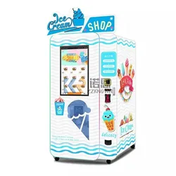 Coin Operated Ice Cream Vending Machine Frozen Soft Icecream Smart Automatic Robot Maker Ice Cream Vending Machine