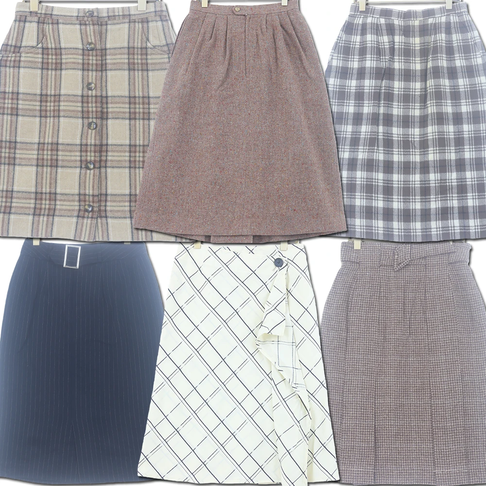 

Винтажная юбка-карандаш в клетку с завышенной талией, облегающая, профессиональная, артистичная, женская, средней длины, из смесовой шерсти и полиэстера