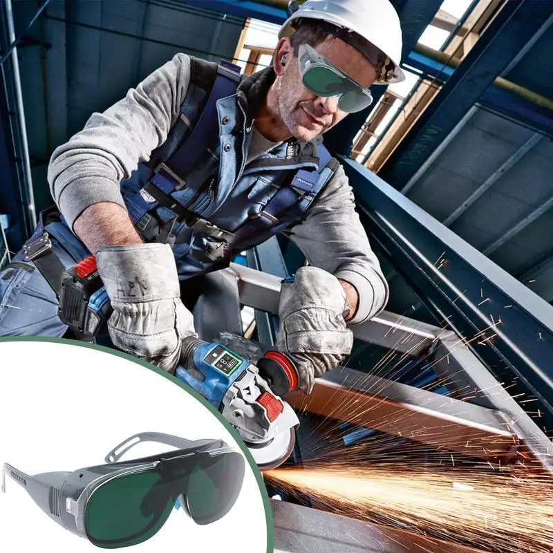 Safety Goggles For Welding Welding Safety Protective Goggles Wrap-Around Spectacles Arc Lens Eye Protection Anti-Glare For