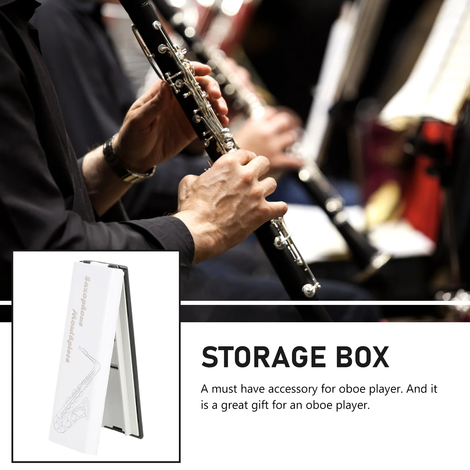 

Reed Box Oboe Holder Musical Instrument Organizer Woodwind Accessories Container Abs