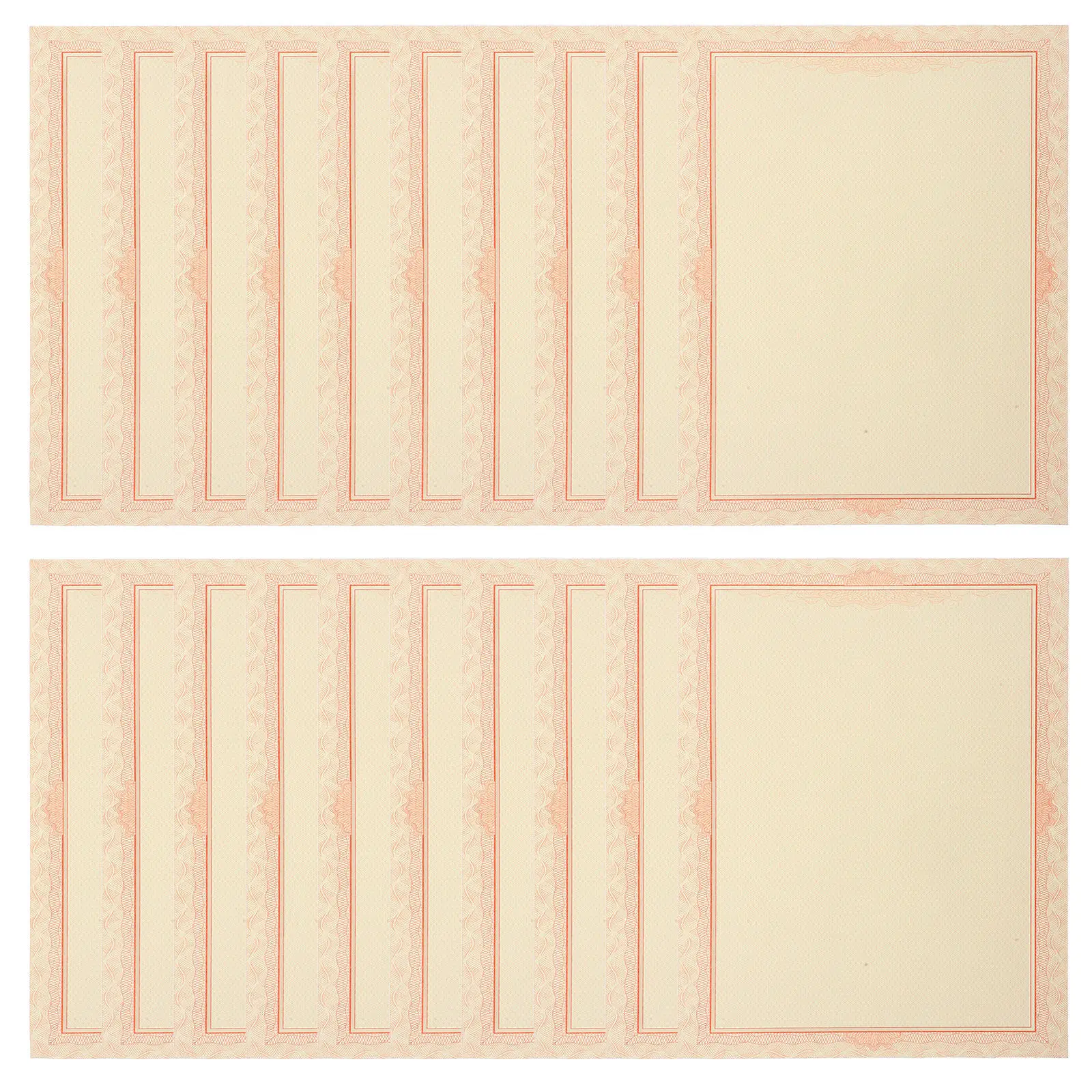 20Pcs Certificate Printing Paper For Employee Recognition Certificate Design A4 Size Blank Inner Pages Diploma