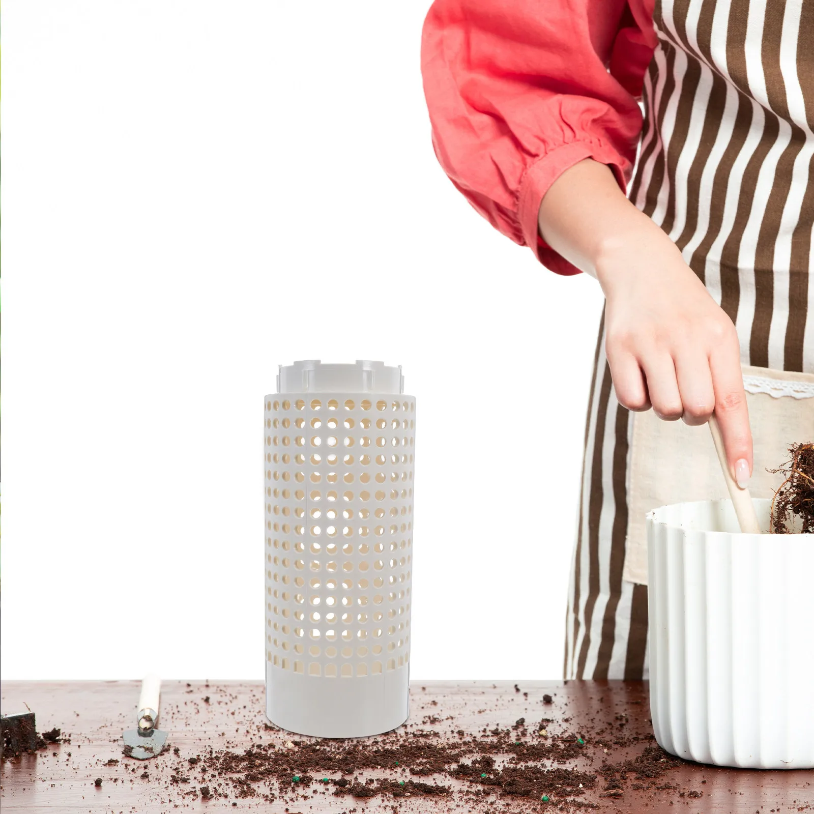 Outdoor Worm Compost Bin Garden 10.2x4.3 in Ground Compost Starter Kit Odorless Ventilation Composting Starter Kit