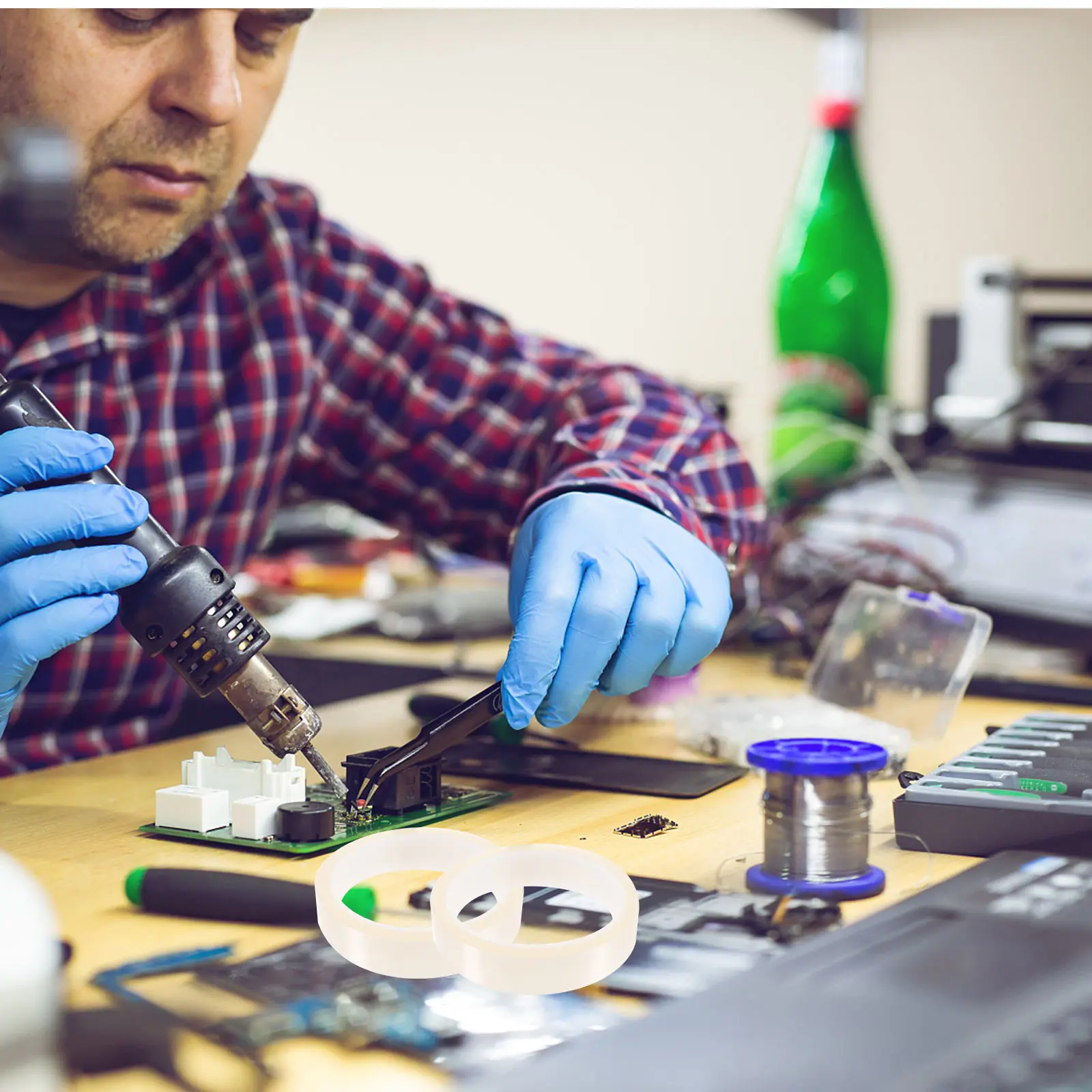 

6 шт., 6 рулонов, термостойкая лента, высокотемпературный клей, электроизоляция, маскировка, термозащита для электроники