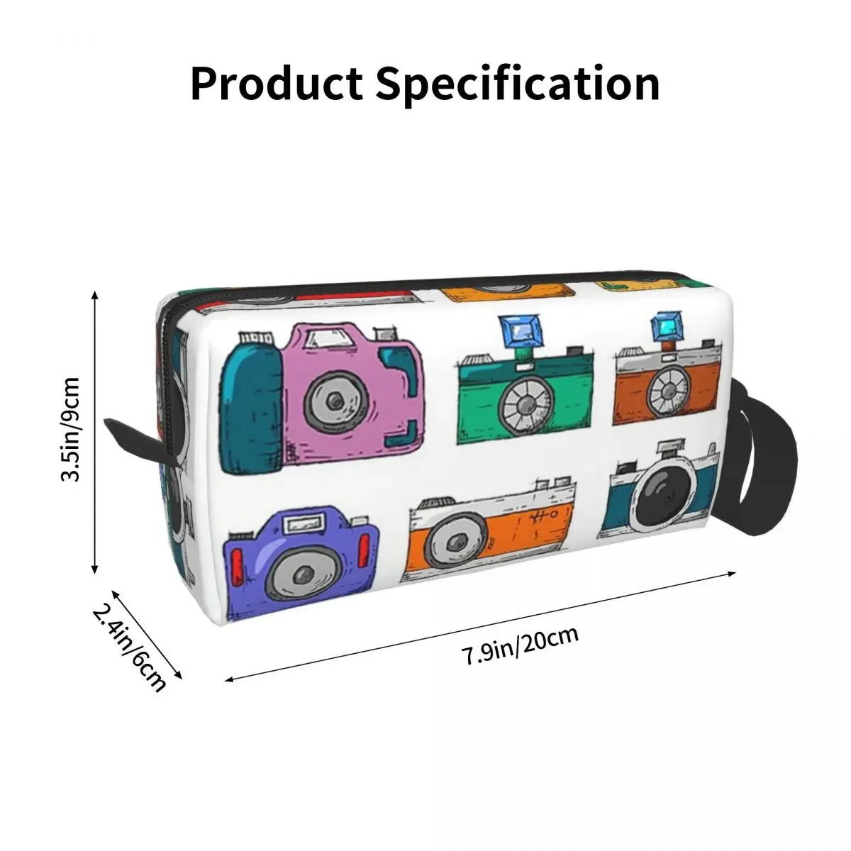 Retro Camera Makeup Bag Cosmetic Organizer Storage Dopp Kit Toiletry Cosmetic Bag for Women Beauty Travel Pencil Case