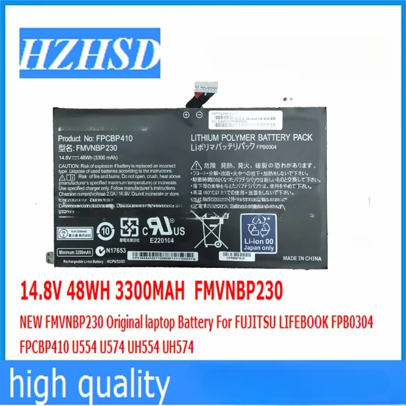 

Suitable for Fujitsu UH554 UH574 FPCBP410 FMVNBP230 Notebook Battery 14.8V 3300mAh 48WH Laptop Parts & Accessories Batteries