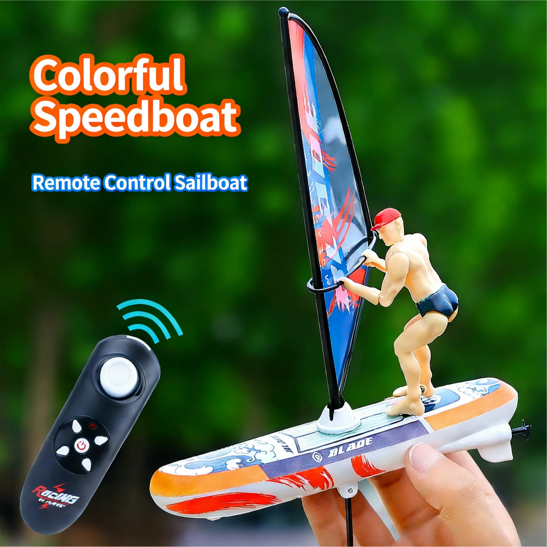 

Радиоуправляемая парусная лодка 2.4G, скоростной катер, эффектная гоночная лодка-каяк с пультом управления, соревновательная модель с управлением, подарки на день рождения