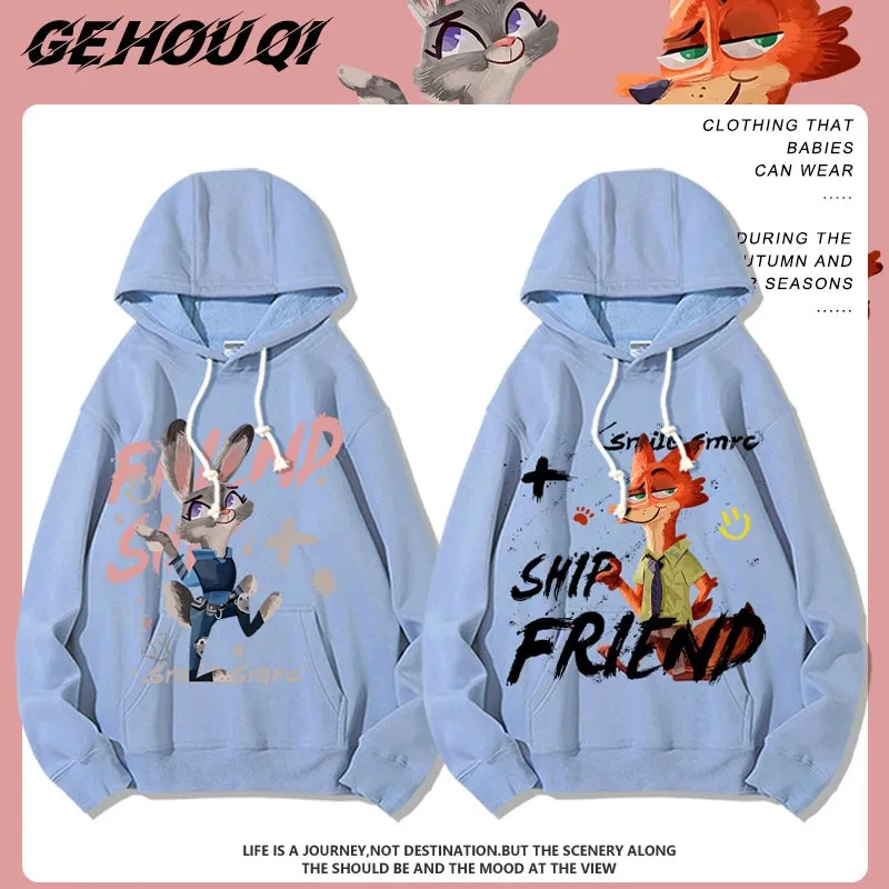 

Judi Nick Co-branded Clothes For Kids Disney Zootopia Anime Peripheral Hoodie Coat Boy