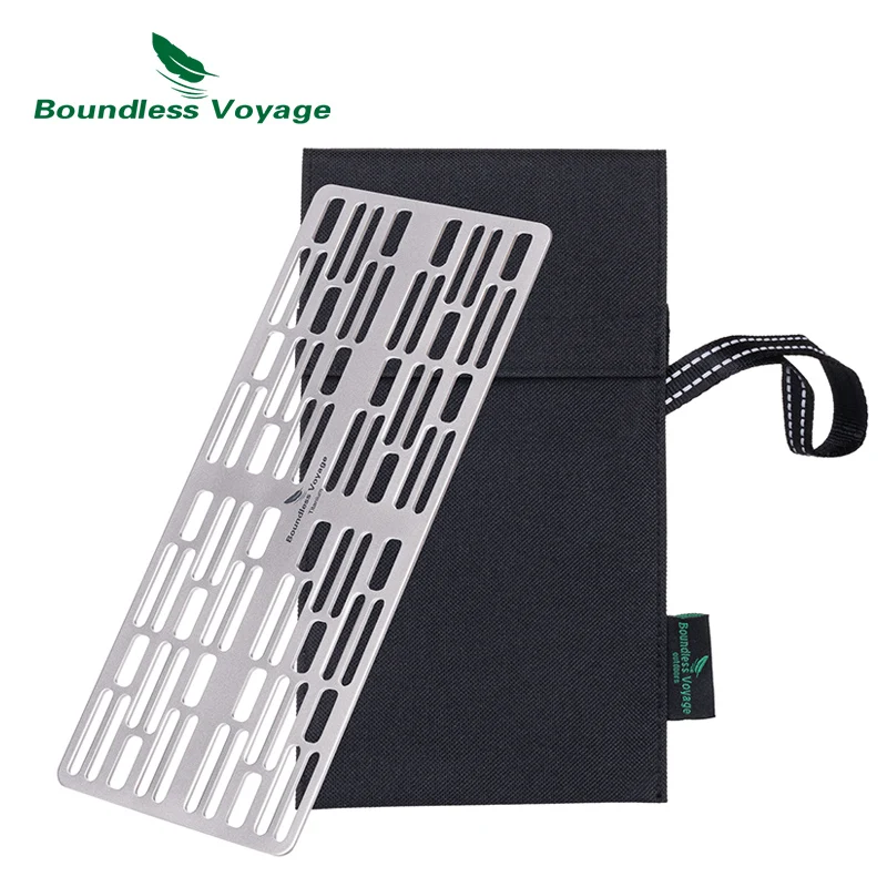 Gril de barbecue en titane Boundless Voyage, plaque de cuisson saine et non toxique pour le camping en plein air, les voyages, la randonnée et les pique-niques