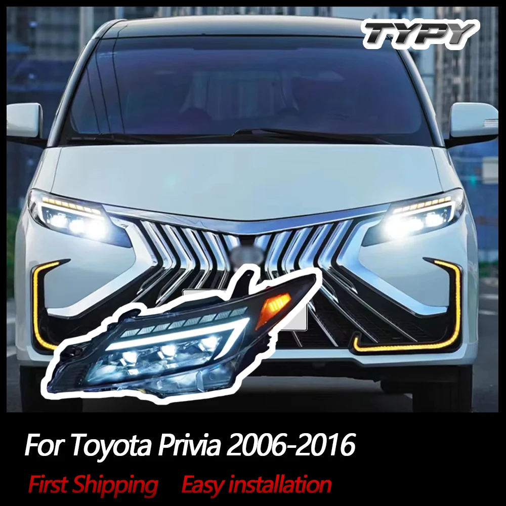 

TYPY Car Lights For Toyota Privia Headlight 2006-2016 LED Projetor head Lamp Daytime Running Light Automotive Accessories