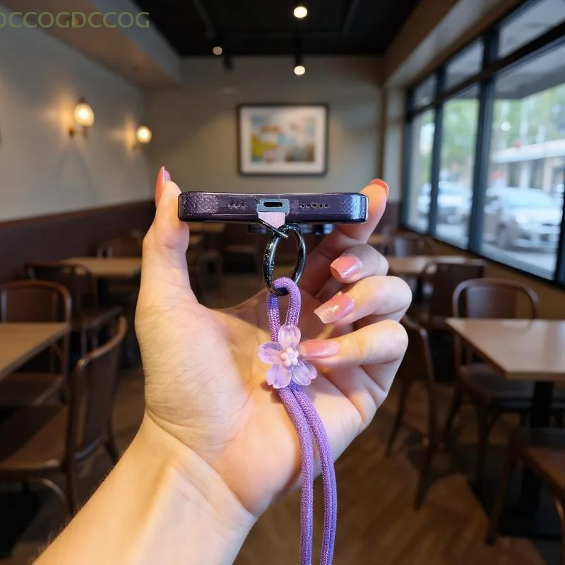 

Ремешок для телефона Glam ярких цветов с цветочным принтом, регулируемая цепочка для мобильного телефона с защитой от потери для модных девушек