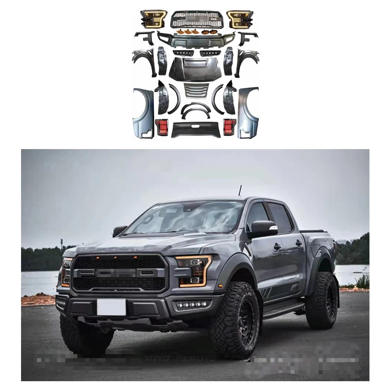 

Facelift Car Body Parts Body Kit For ranger 2015-2021 T6 T7 T8 Upgrade to 2018 F150 raptor BodyKit