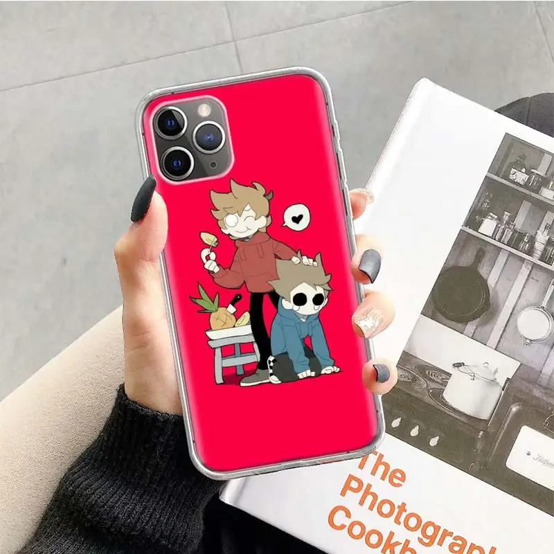 Cute Anime Eddsworld Phone Case Cover For iPhone 14 13 Pro 11 15 Art 12 XR X XS Max 7 8 6S Plus SE Soft Pattern Coque Funda