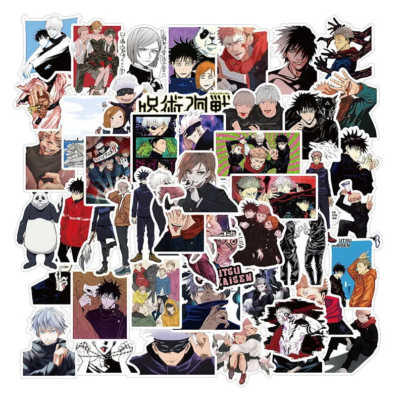 

50Pcs Japan Anime Jujutsu Kaisen Stickers DIY Laptop Notebook Skateboard Car Motorcycle Waterproof Graffiti Sticker Gift