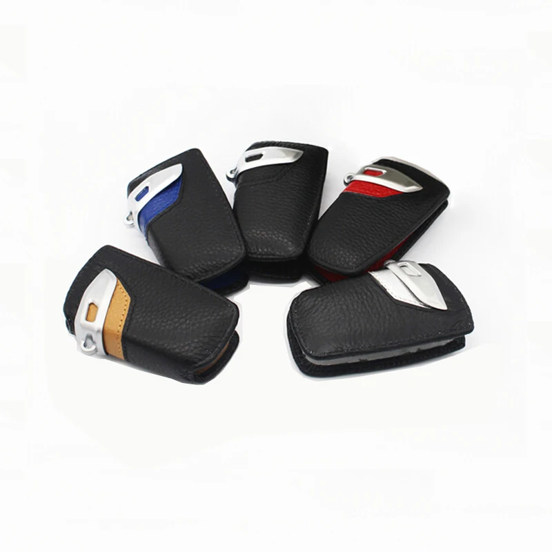 Genuine Leather Car key case bag cover keychain holder ring FOR BMW X3/X4 3/4/5/6/7 series  3/5 series GT