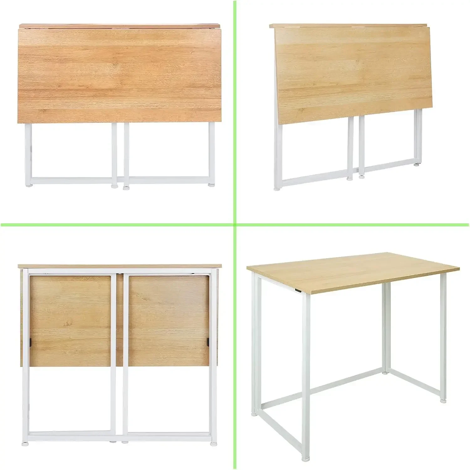 Computer Desk for Small Spaces, Space-Saving Home Office Desk, Foldable Computer Table, Laptop Table, Writing Desk,Compact Study