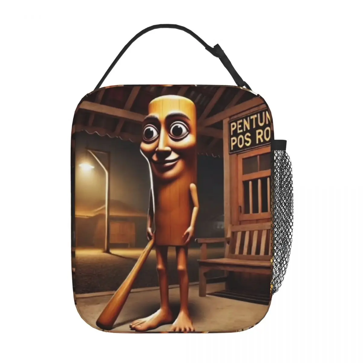 

Tung Tung Tung Sahur Funny Ramadan Meme Insulated Lunch Bag Italian Brainrot Food Container Portable Cooler Thermal Lunch Boxes