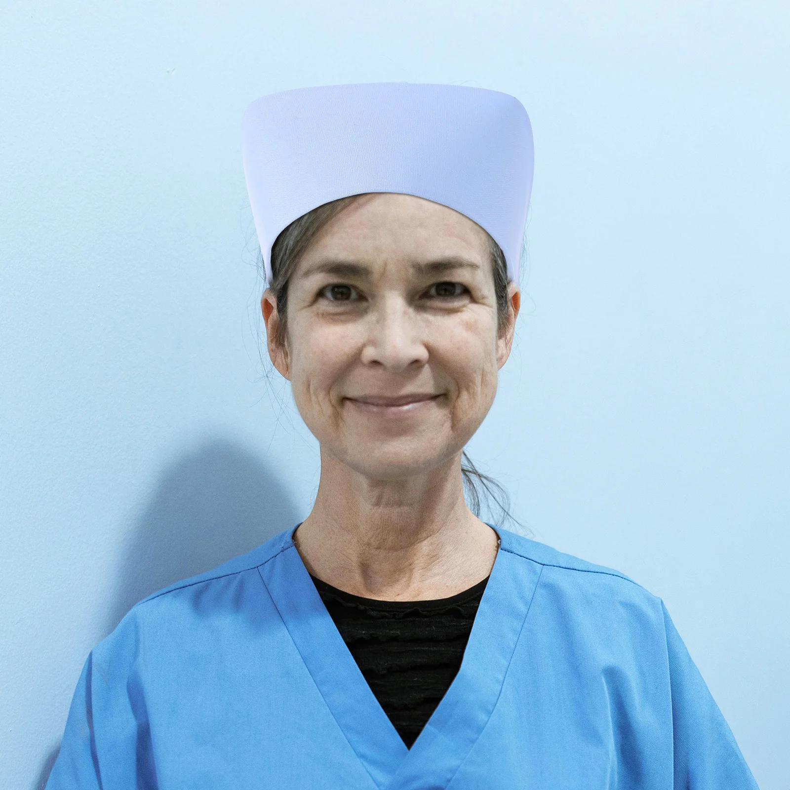 Blue Thin Nurse Cap For Women Nursing School Graduation Party Halloween Cosplay Costume Accessories Medical Lab Wear