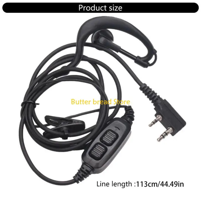 W89C Push Double Push to Talk Protect Acoustic Headset لـ 82 Series Radio -Way Radio