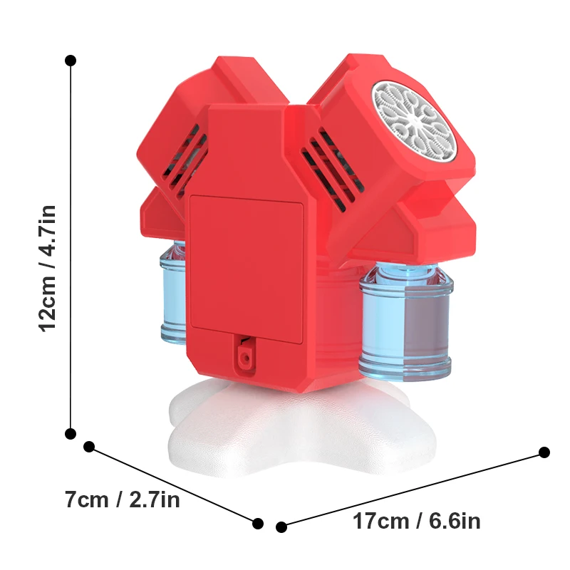 Children's Bubble Toy Double Head Rotating Light Bubble Machine Toy Parent Child Outdoor Game Without Battery Bubble Water