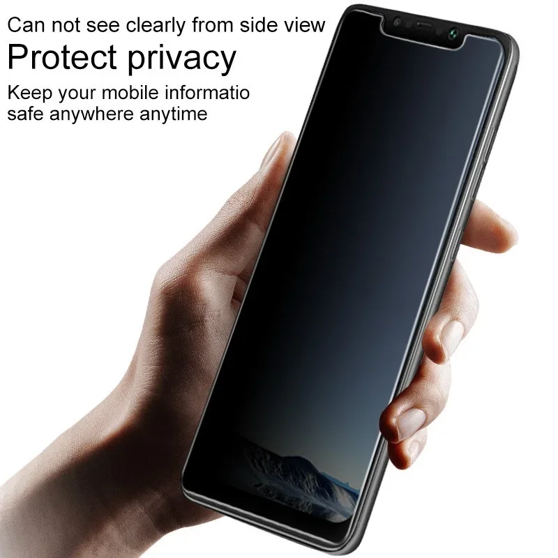 Pełna osłona szkła ochronnego Anti Spy dla Mi A2 Lite A1 9T Pro 9 Se Screen Protector dla Xiaomi Mi 6 8 Lite Pro 8 Se Explorer — zdjęcie produktu 4