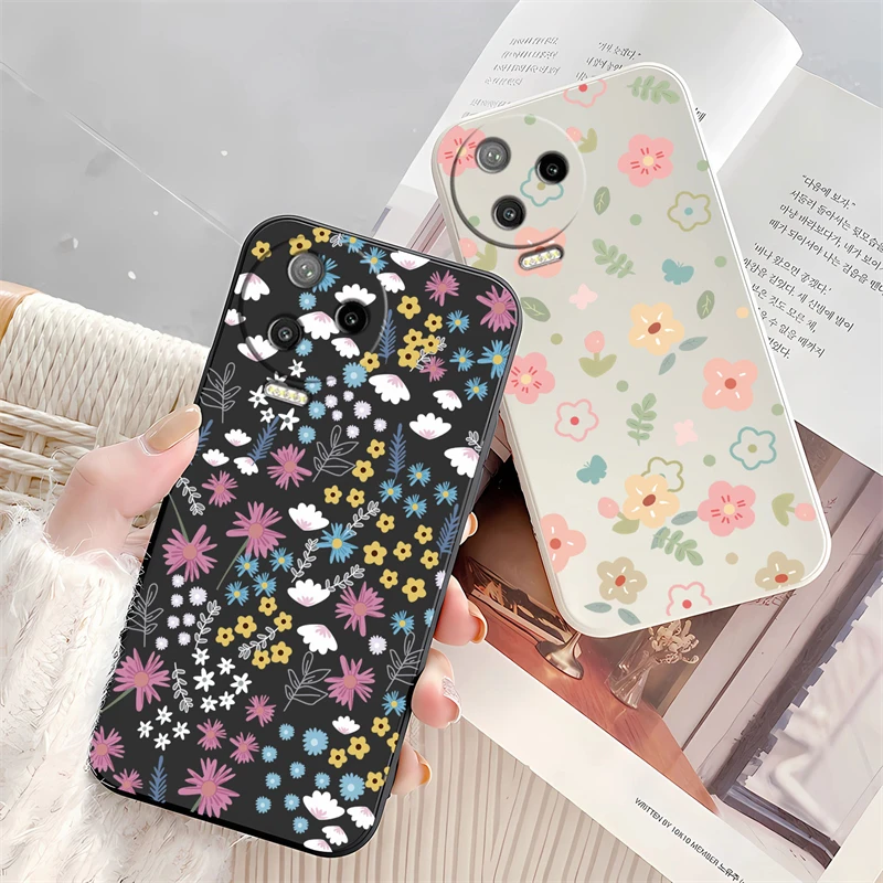 Silicone Soft Phone Case For Infinix Note 10 11 12 G96 30 8I NFC Painting Colorful Flowers Pattern Shockproof Bumper Back Cover