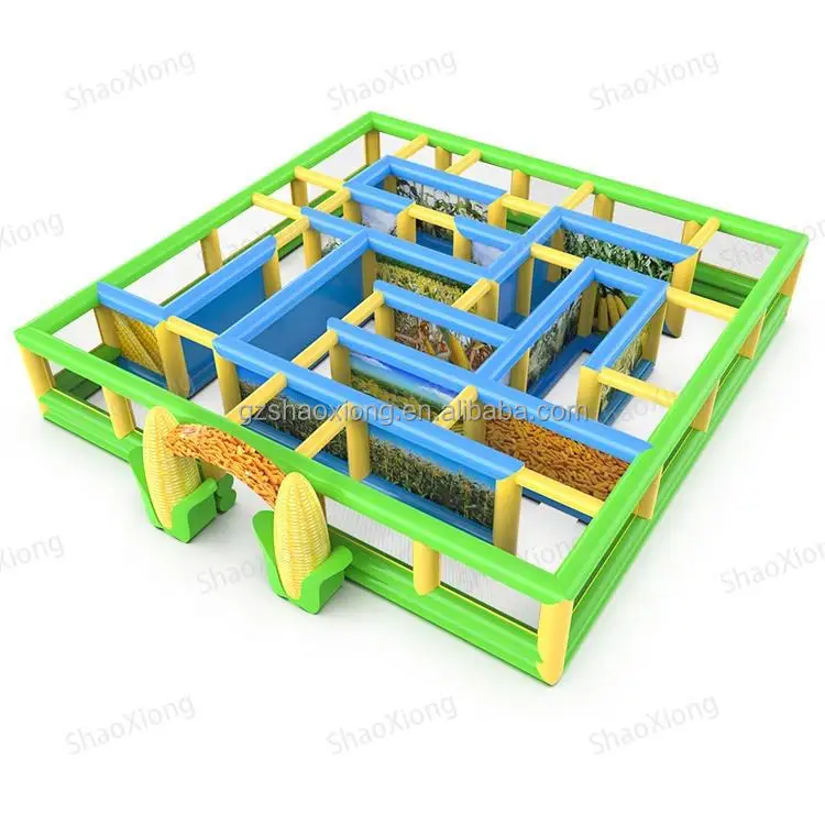 Inflatable Game Outdoor Large Maze Bouncer Games Kids Inflatable Laser Tag Arena Inflatable Laser Combat Zone Pop-Up Laser Tag
