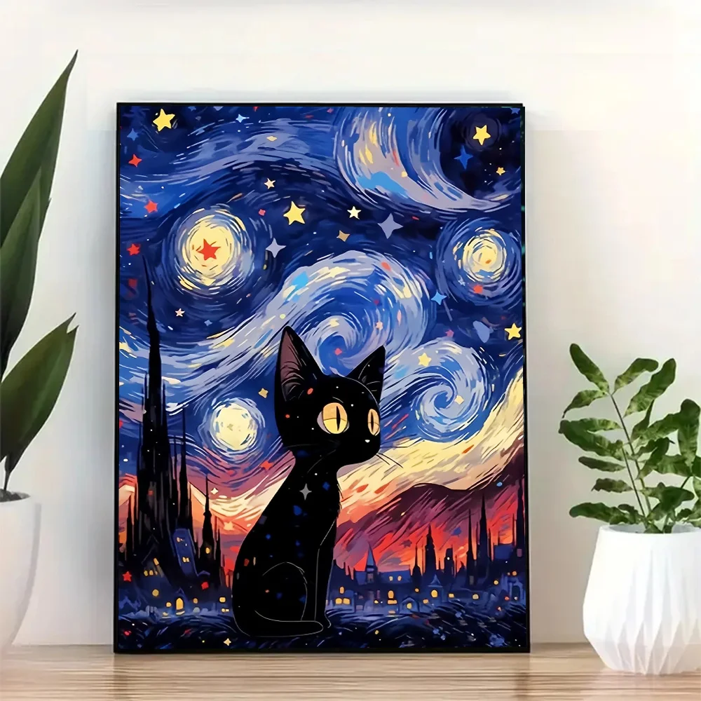 HUACAN Diamond Mosaic Cat Embroidery New Arrival 5D DIY Animal Picture Rhinestones Painting Cross Stitch Decor For Home
