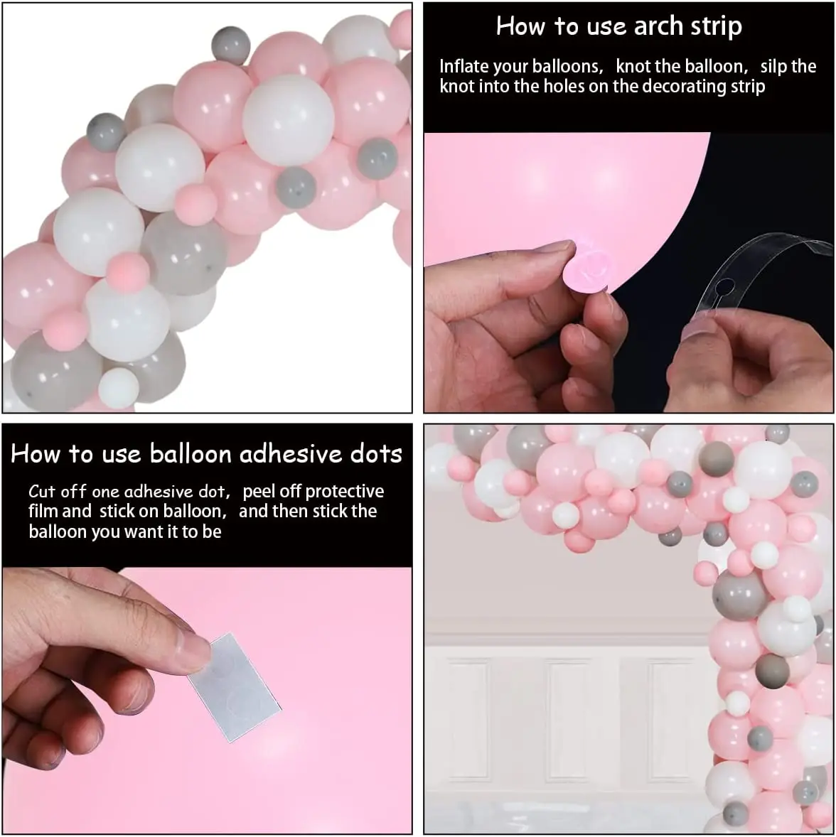 Elephant Baby Shower Decorations for Girl Pink Gray Balloon Garland Kit Backdrop with Balloon Boxes Baby Shower Party Supplies