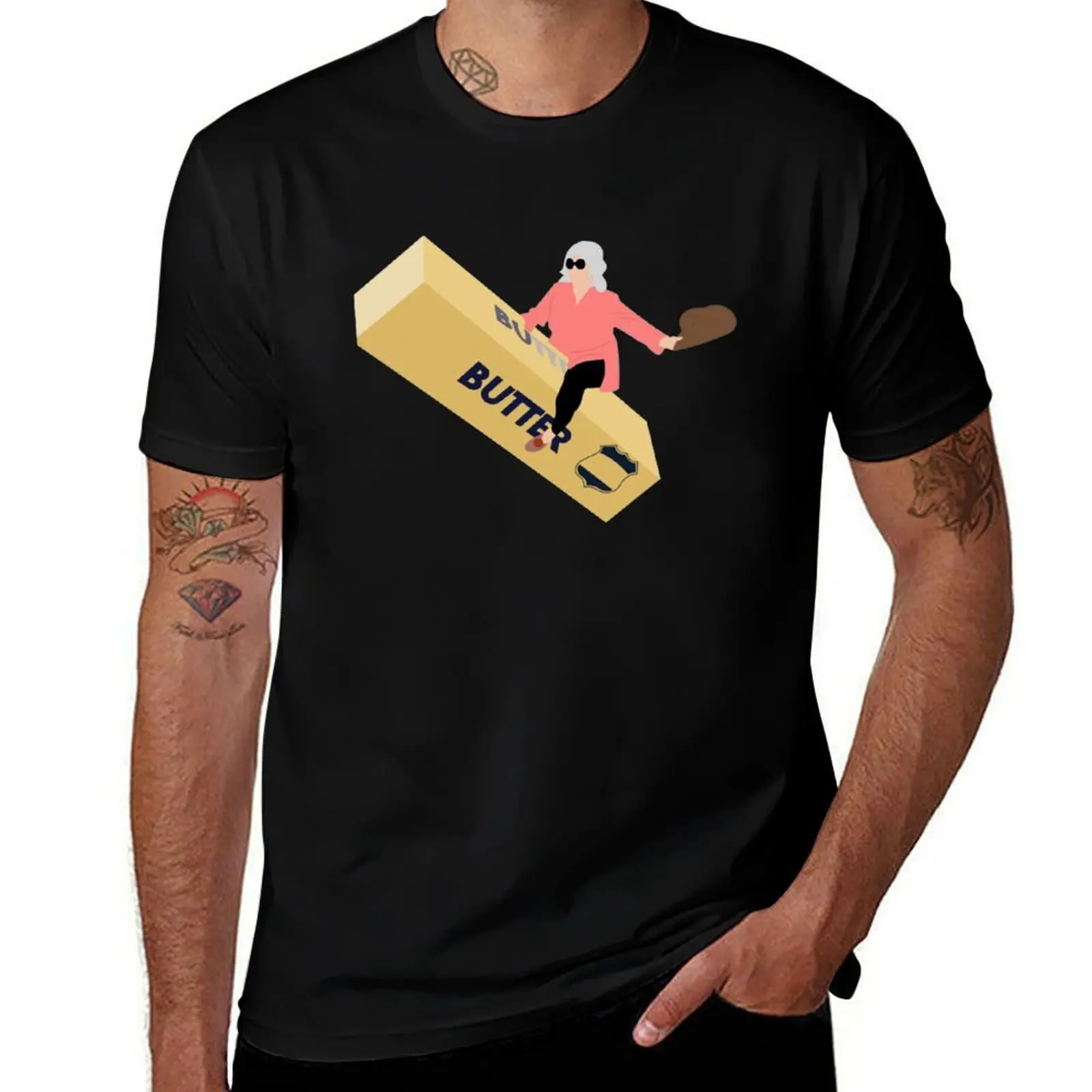 Paula Deen Riding Butter T-Shirt Large Size Loose Casual Tee T-Shirt