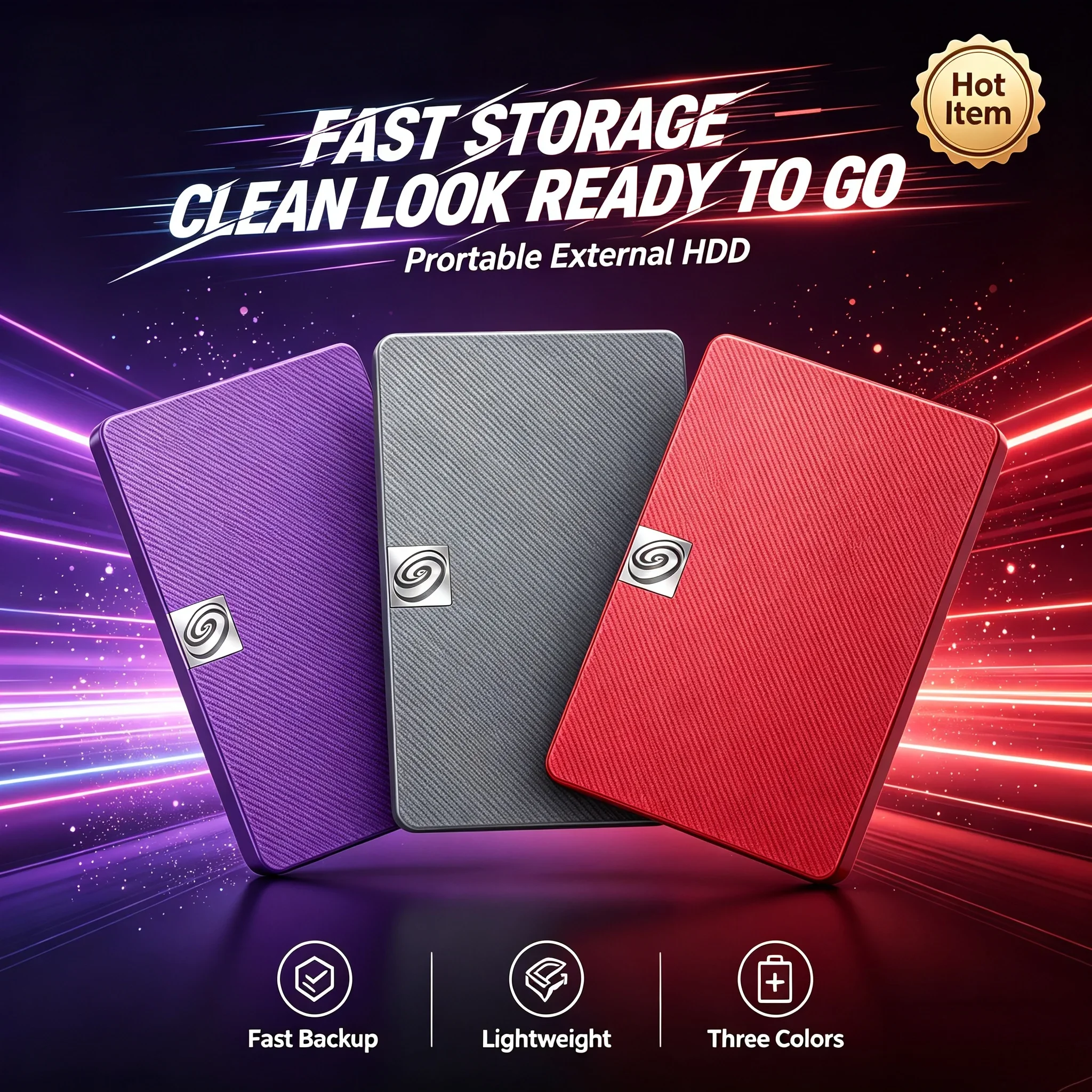 External Portable Hard Drive 5TB 4TB 2TB 1TB USB30 Storage For Mac PC Windows Data File Backup Save