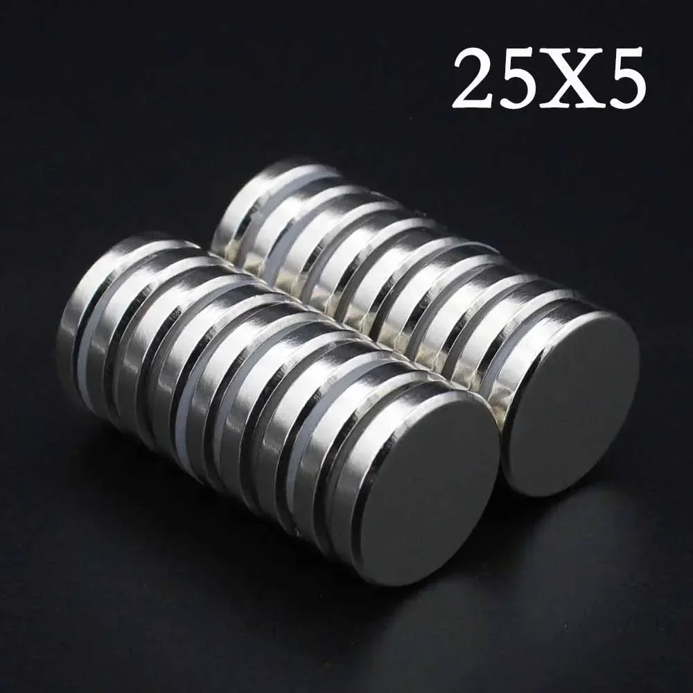 

3/5/8/12 Pcs 25x5 Neodymium Magnet 25mm x 5mm N35 NdFeB Round Super Powerful Strong Permanent Magnetic imanes Disc 25*5