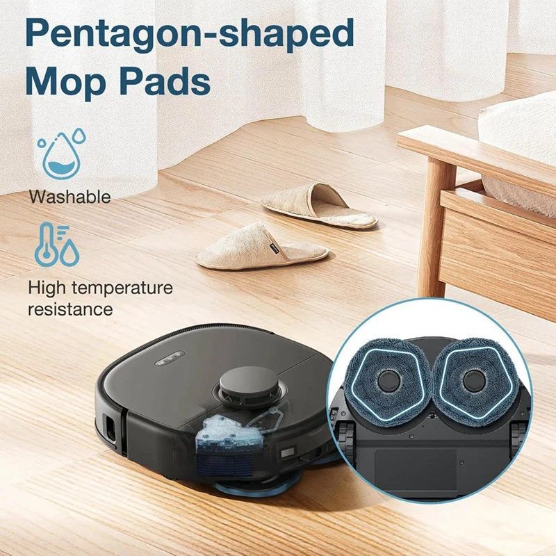 Eufy X10 Pro OMNI หุ่นยนต์ดูดฝุ่นแปรงด้านข้างหลักชุดเปลี่ยนถุงม็อบผ้ากรองฝุ่น