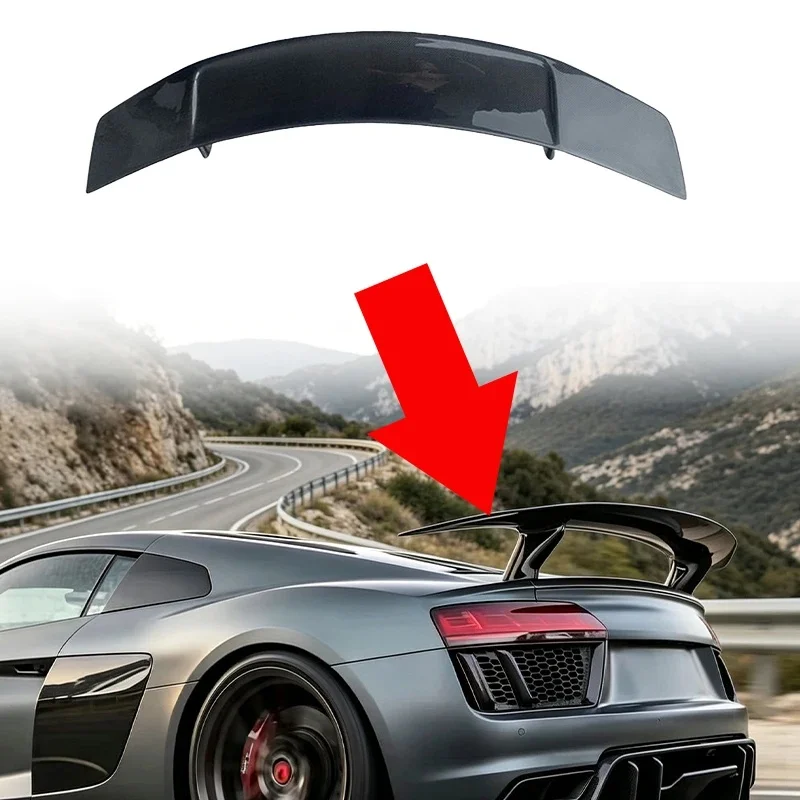High Quality V Style Rear Trunk Spoiler Lip Wing For 2016 Car Exterior Body Kits Modification Accessories 5