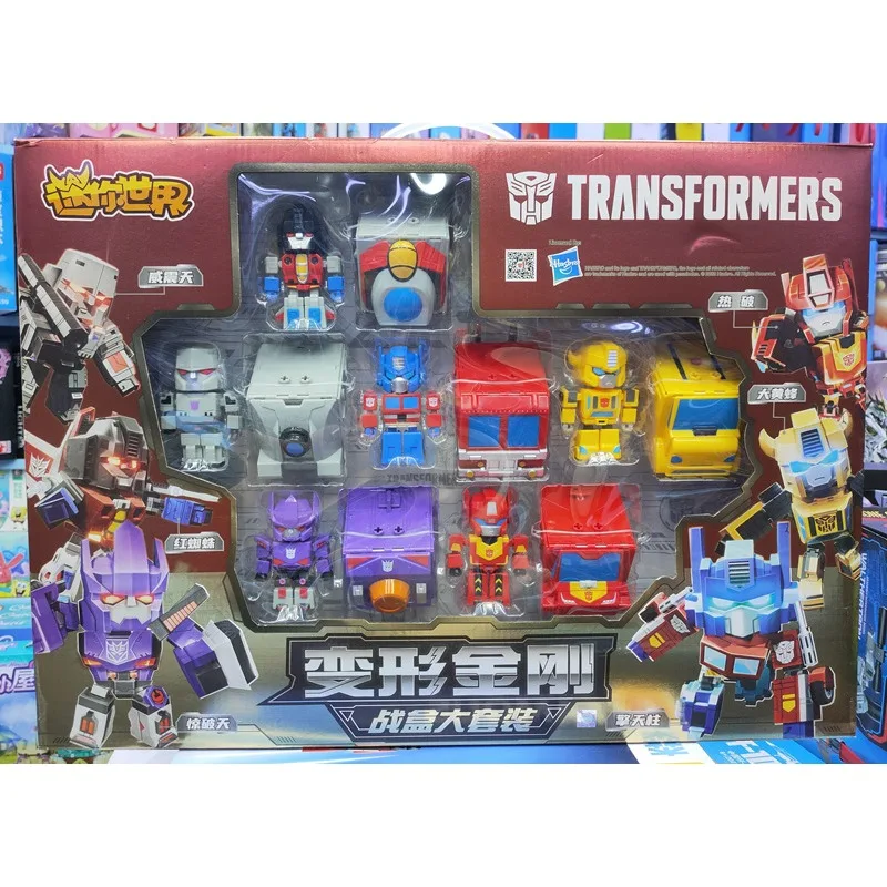 Transformatory figurki Optimus Prime Megatron Runabout Skywarp alfa Trion Ironhide Wheeljack Puzzle zabawka montażowa