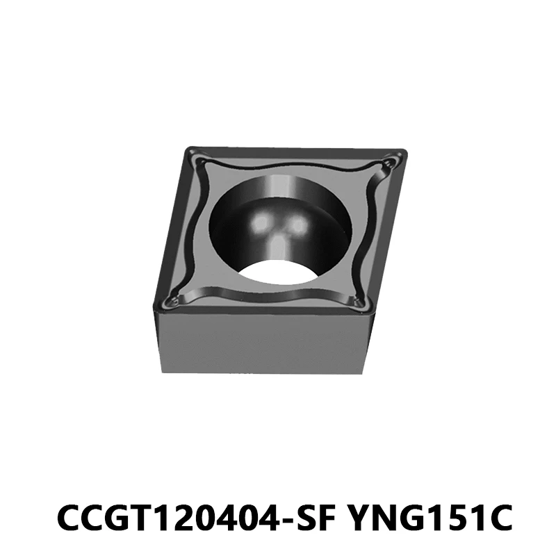 

CCGT120404 CNC Original Diamond Turning Inserts CCGT120404-SF YNG151C CCGT 120404 SF Lathe Cutter External Turning Tool Cutter