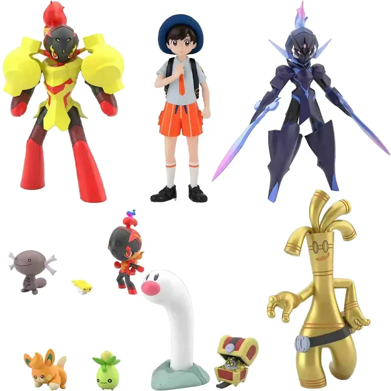 genuine-bandai-pokemon-scale-world-paldea-1-20-ceruledge-armarouge-charcadet-action-figure-model-toys-gift-for-birthday