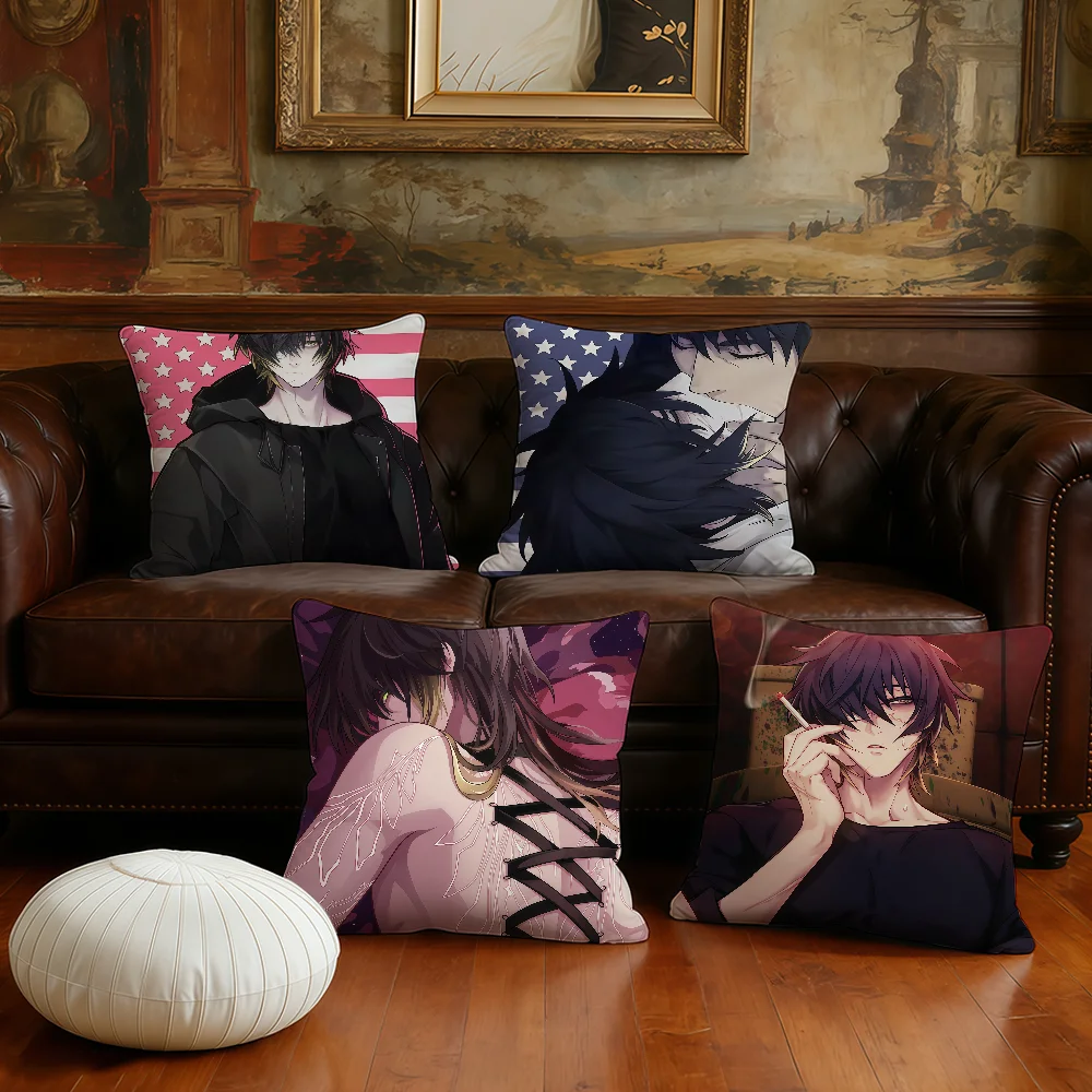 game art manga anime Slow Damage Towa cushion cover Plush Fabric Soft Double Sided Print Sofa Cushion Cover Throw Pillow Covers