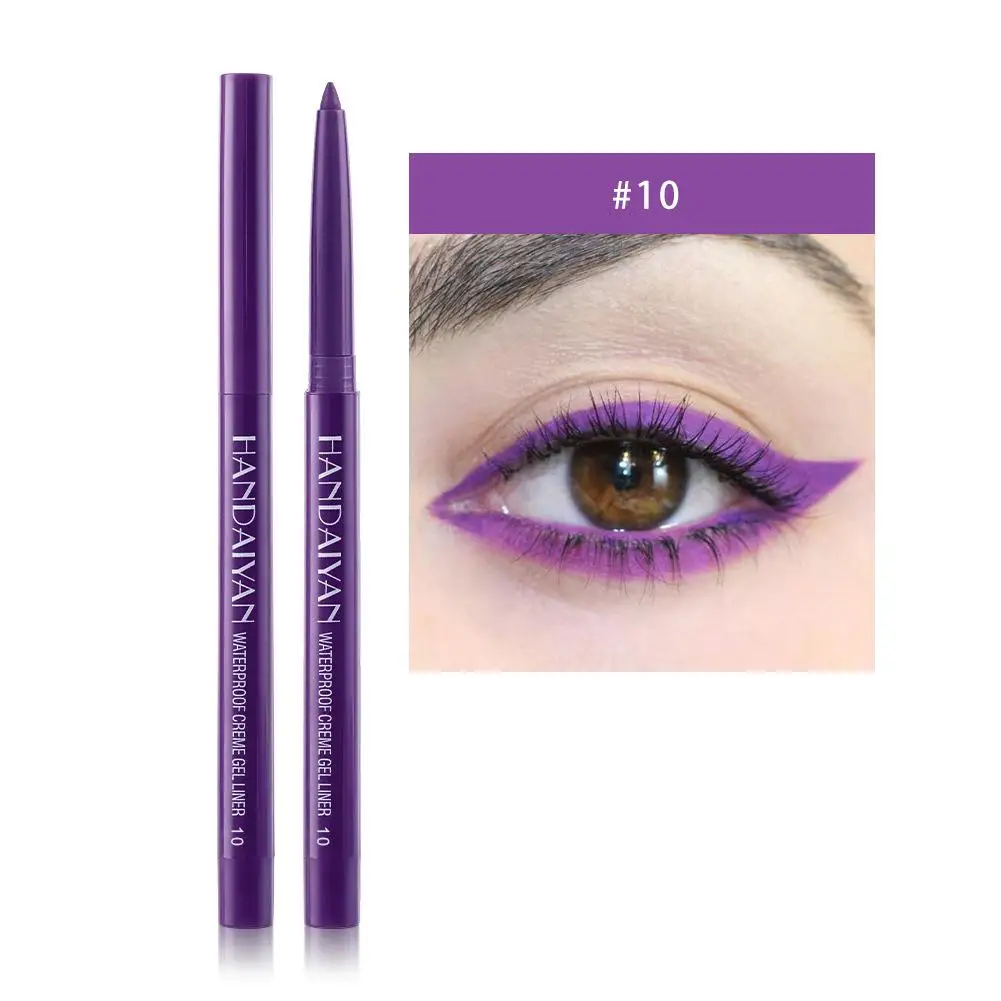 Matita Gel per Eyeliner opaca coreana facile da indossare matita per occhi crema colorata gialla 20 cosmetici bianchi trucco blu donna Colo O9o2