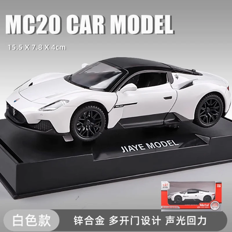 

JIAYE масштаб 1:32, MC20, имитация сплава, металлическая модель автомобиля, статическая коллекция, украшенные праздничные подарки, игрушки, классический сувенир, подарок