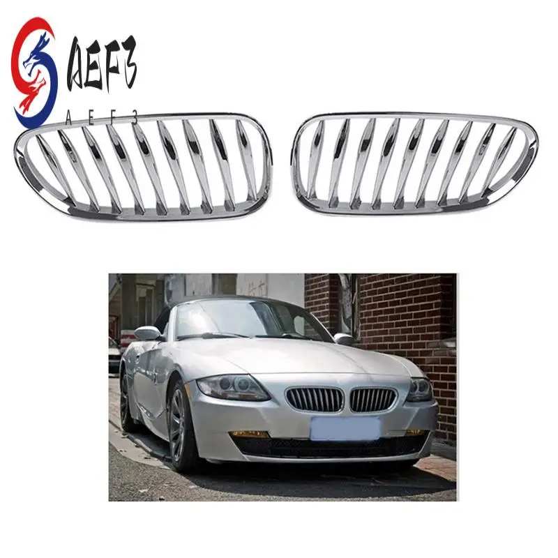 

AEF3-2Pcs Kidney Grille Replacement Front Bumper Bezel For-BMW Z4 E85 E86 2003-2009 51117117757 51117117758