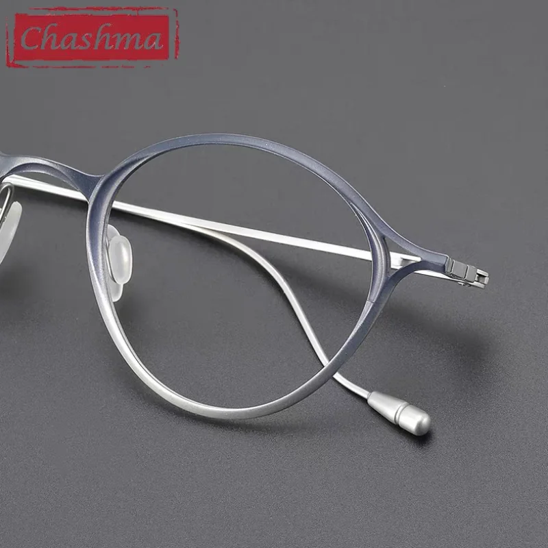 Chashma Prescription Eyeglasses Frame Women Round Fashion Men Top Quality Pure Titanium Eyewear Optical Lens Spectacle Retro