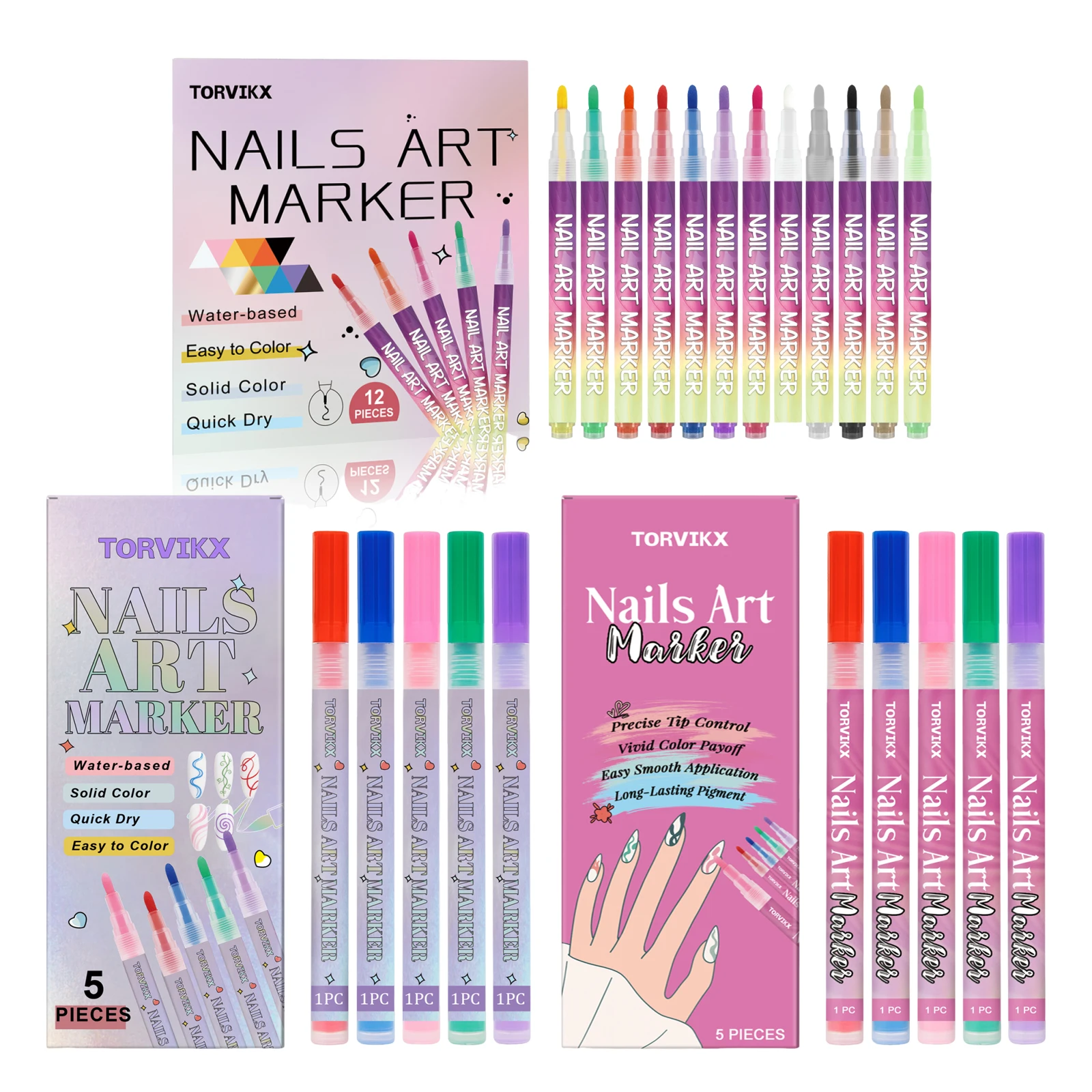 الملونة الكتابة على الجدران القلم مسمار ملصقات الأظافر ماركر رسم خطوط مجردة غرامة التفاصيل تصميم الأزهار مقاوم للماء أدوات طلاء الأظافر