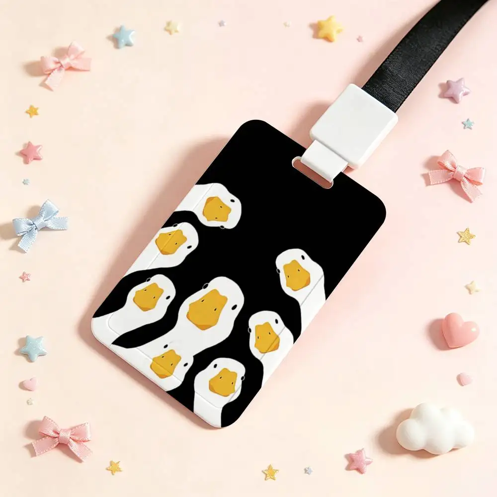 Funny Duck NFC Contactless Sliding Card Sleeve For Student Cards, Bus Cards, ID Cards, And Work Permits