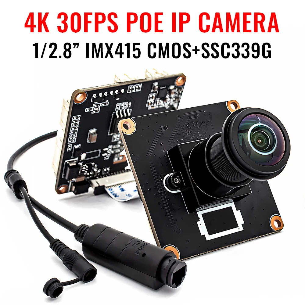 

4K 30FPS POE IP Camera Module 1/2.8" IMX415 SSC339G With Distortion-Free Lens Machine Vision CCTV Security Protection ONVIF RTSP