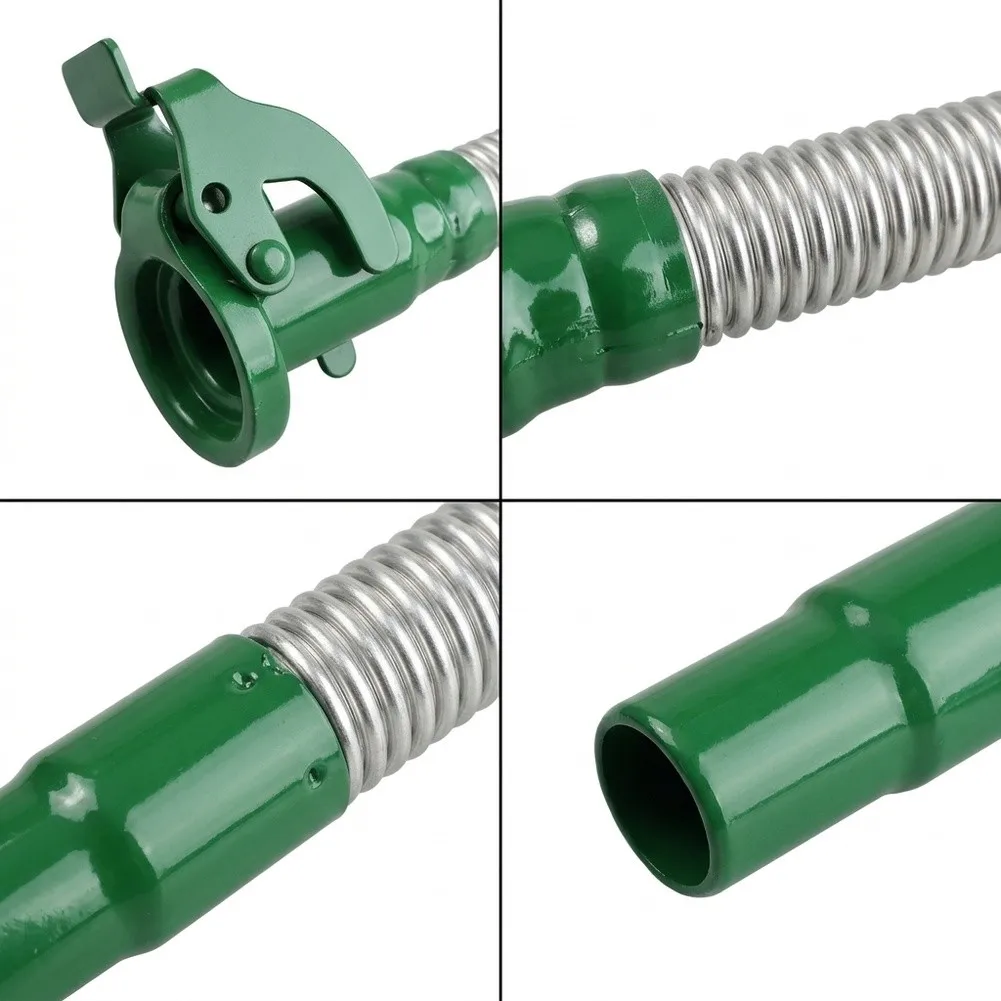 Stainless Steel Fuel Filler Nozzle Optimized for Leak Free Operation When Pouring Into Narrow Opening Jerry Cans