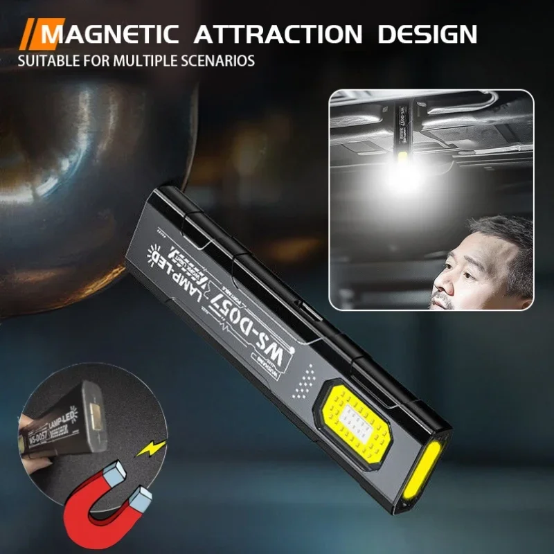 Powerful Mini COB LED Keychain Flashlight USB C Rechargeable Hanging Work Light Waterproof Keyring Camping Walking Pocket Lamp view 6